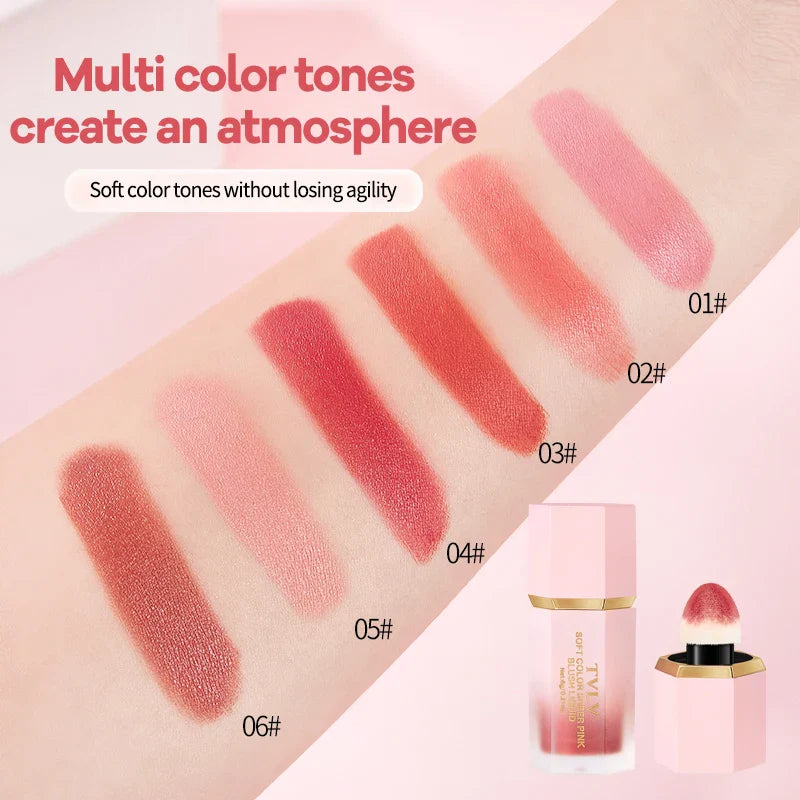 4 Kleuren Matte Vloeibare Blush